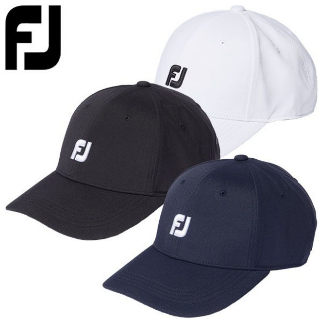 풋조이 FootJoy 골프 베이직 로고 캡 모자 FH23ABSC, 블랙