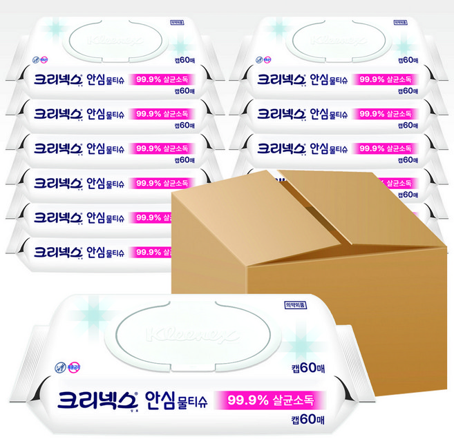 물티슈 닥터큐 60매 캡형 일반형 모든피부용, 60개입, 24개