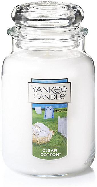 양키캔들 라지자 캔들, 클린 코튼, 623g, 1개