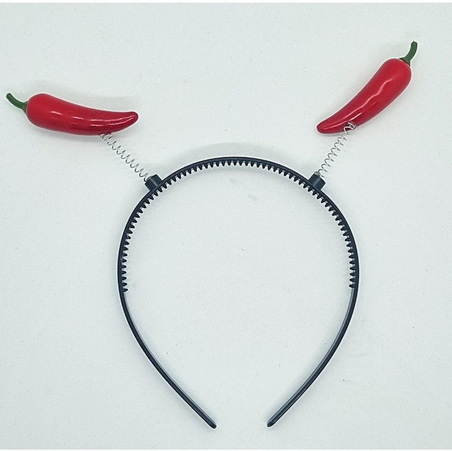 과일 채소 머리띠, 1개, 홍고추머리띠