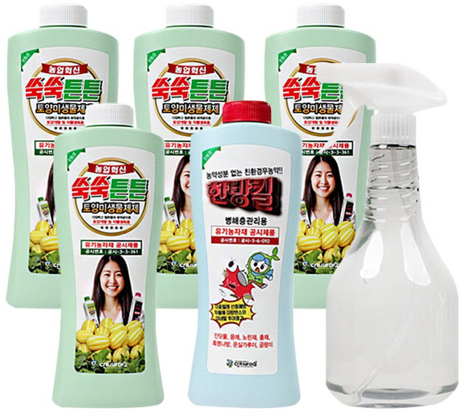 쑥쑥튼튼 식물영양제+분무기 증정, 5개, 470ml