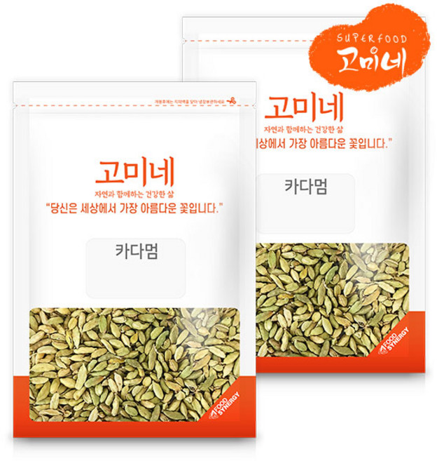 고미네 카다멈(cardamom) 소두구 카르다몸 카다몬 향신료, 500g, 2개