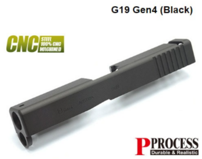 [P0000HPB] 가더社 Steel CNC Slide for MARUI G19 Gen4 (Black) 마루이 글록19 Gen.4, 1개