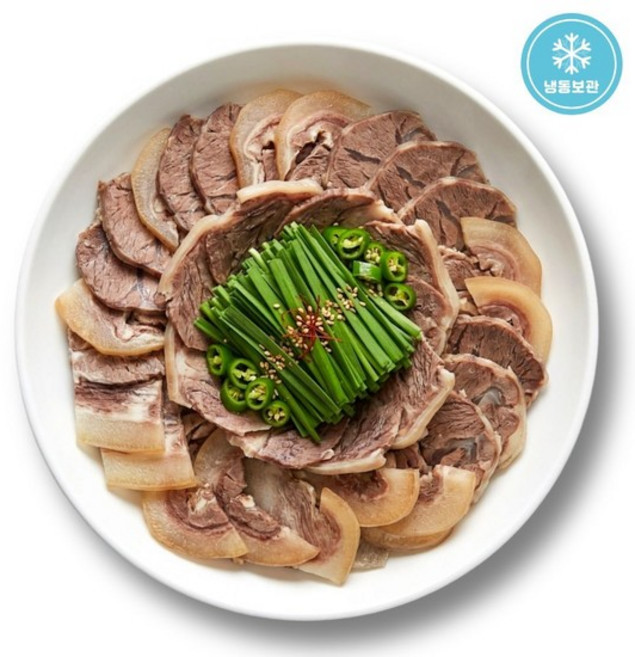 [한우곰탕육수 이벤트] 한우 소머리수육 소머리고기 슬라이스 세절 볼살 냉동 업소용, 커팅X, 1kg x 1개
