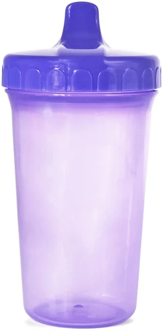 어린이 덕빌 컵 유아 및 훈련 씰링 누출 방지 2-10 세에 적합 BPA 프리 300ml, 03 Purple