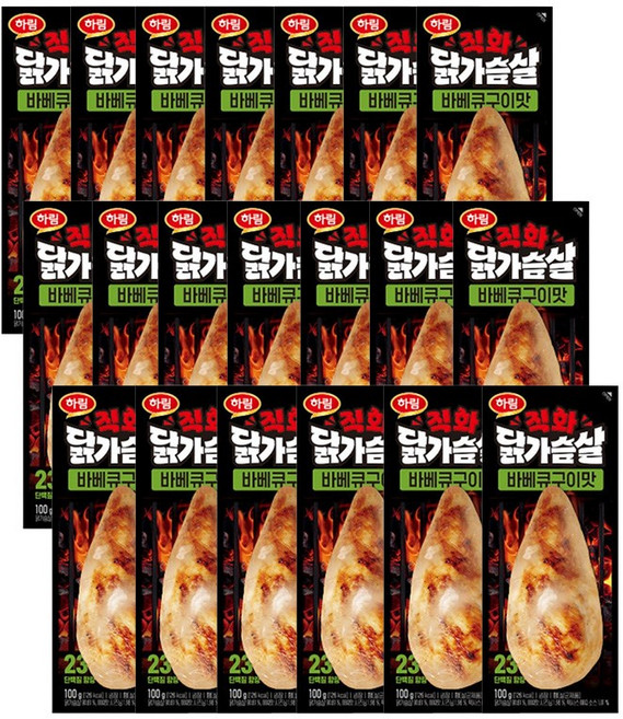 하림 직화 닭가슴살 바베큐구이 100g 20개