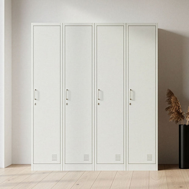 LOCKER LAB 락카랩 철제 락커 철제 캐비넷 사물함 락커룸 락카장, 화이트, 1단