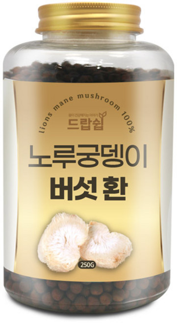 노루궁뎅이버섯환(국산) 250g(플라스틱통) 노루궁뎅이버섯 건강환 한약재 한방 약재 생식 선식 재료, 1개