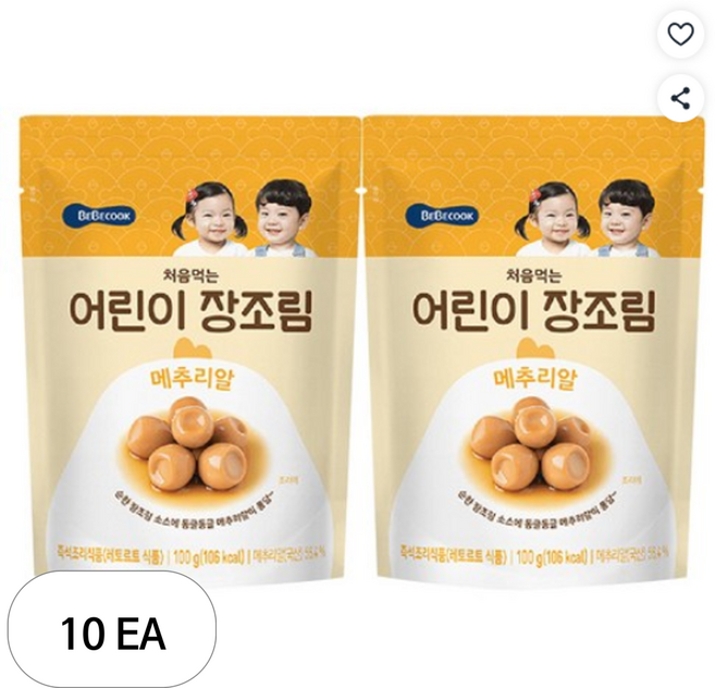 베베쿡 처음먹는 장조림, 100g, 10개, 장조림 메추리알