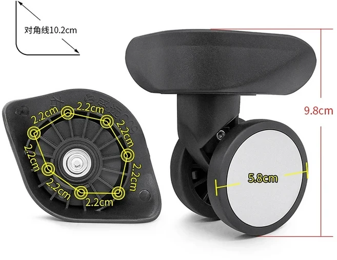 조용한 유니버설 휠 수하물 수리 부품 TOTTO C09 여행 가방 액세서리 캐리어용 바퀴 교체