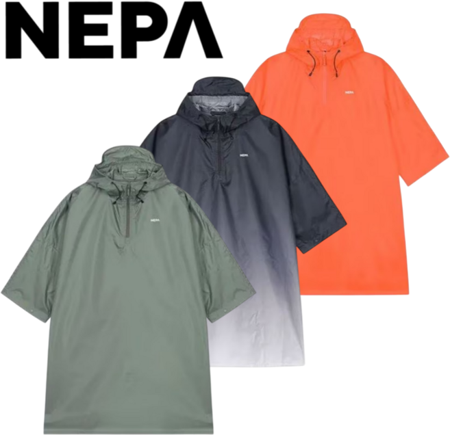 [백화점정품] 네파 우비 판초형 휴대용 레인커버 갑작스런 소나기 대비템 넉넉핏 오버사이즈 통풍 설계 캠핑 등산 겸용