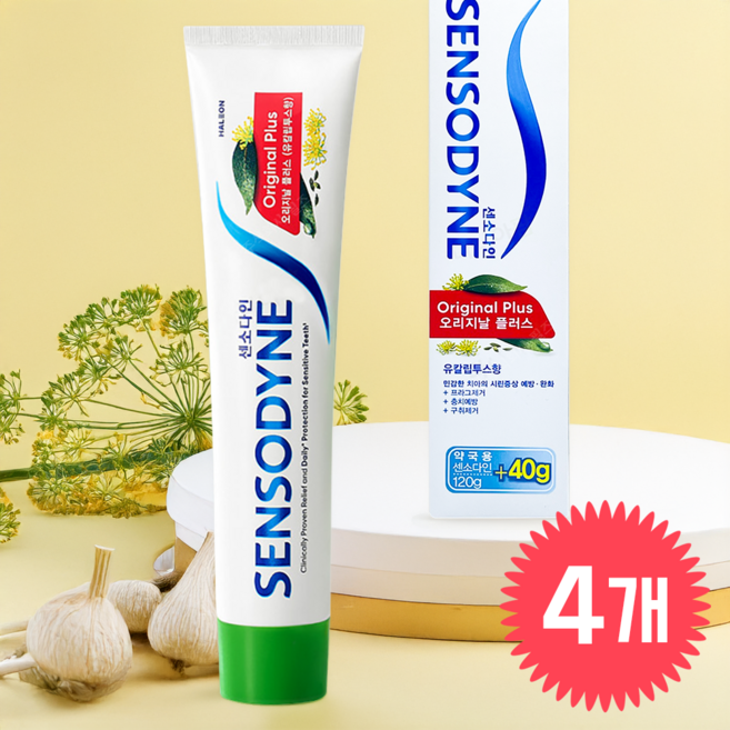 센소다인 오리지날플러스 치약, 160g, 4개