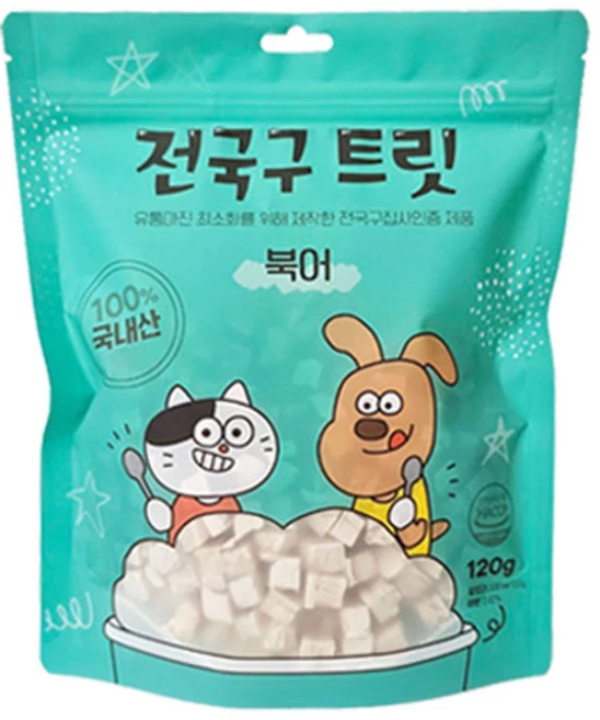 전국구트릿 동결건조 강아지 고양이 겸용 간식, 1개, 120g, 기타생선 - 쿠팡