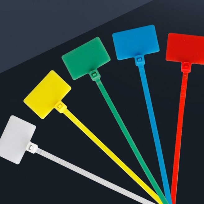 컬러 라벨 케이블타이 100p 메모 배선 전선 sw18001 케이블정리 전선정리 충전선정리, 3X100, 1개
