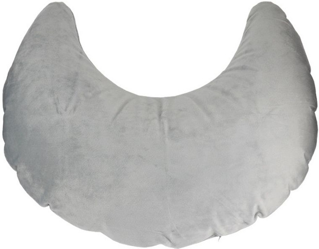 [문주문] 여행용 수유쿠션 공기주입 쿠션 반달쿠션, 그레이-충전식 베개