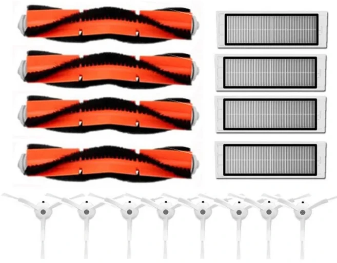 쿠쿠스토어 샤오미 미 로봇 진공 청소기 1세대/2/1S SDJQR01RR 로보록 E4 맥스 주요 측면 브러시 필터, 01 Set B