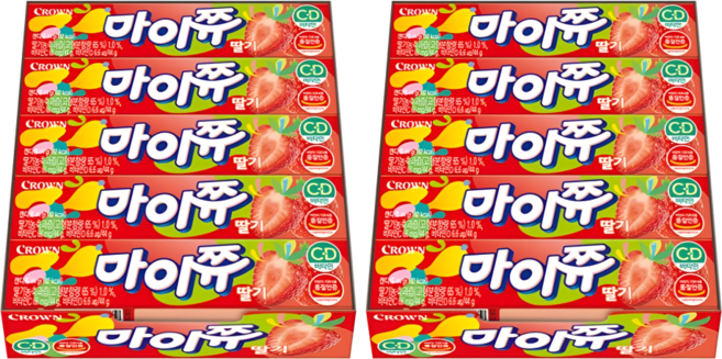 크라운 마이쮸 딸기, 44g, 30개