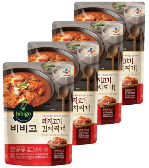 비비고 돼지고기김치찌개, 김치찌개 460g x 4, 460g, 4개