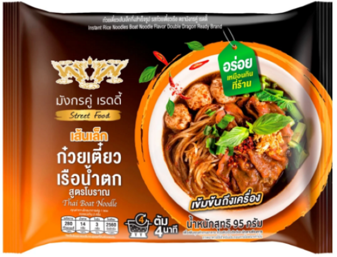 Double Dragon Instant Bean Vermicelli Boat Noodle Flavor 泰式船麵, 1個, 95g