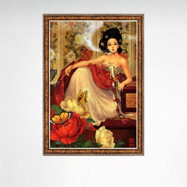 500피스 우나영 목단화 여인 직소퍼즐 액자세트 buk*54753SR, 1개