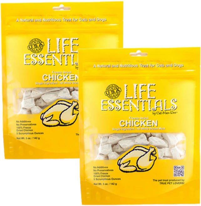 캣만두 라이프 에센셜 동결건조간식, 치킨, 142g, 2개 - 쿠팡