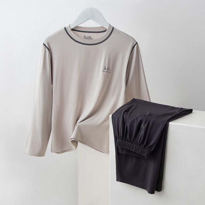 純棉薄款 長袖長褲家居服套裝