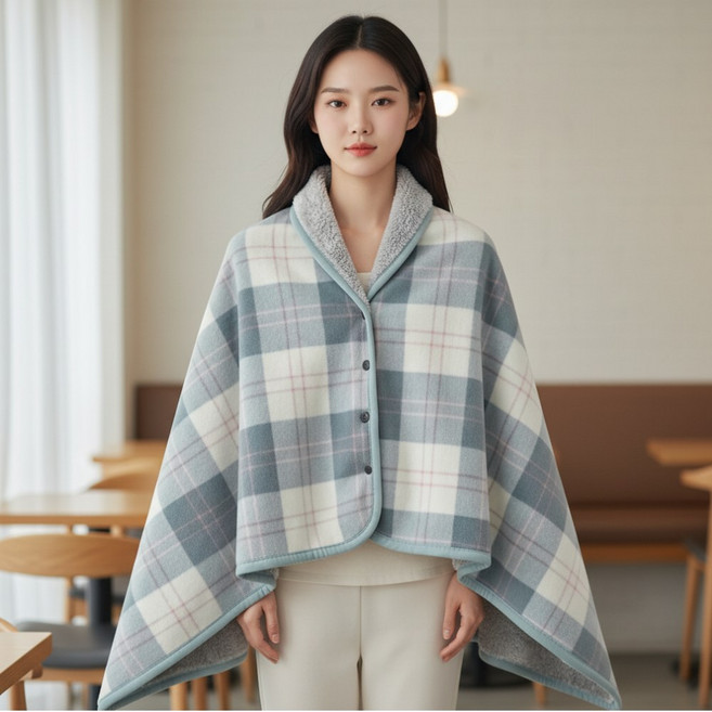 릴로이 극세사 똑딱이담요 양면 망토