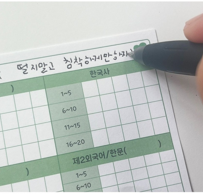 흐뭇마켓 수험생 선물 수능 가채점표 10장 20장 응원 시험 준비물 네잎클로버 행운, 20개, 네잎클로버 스티커 X