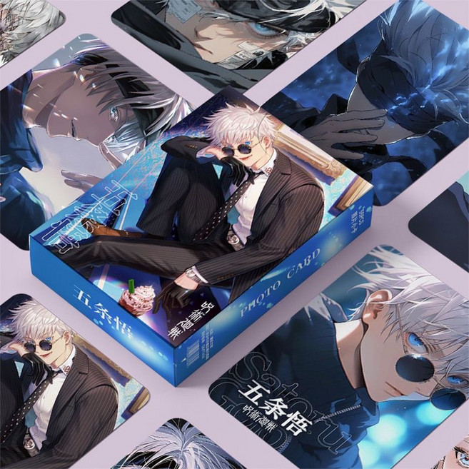 주술회전 포토카드 55pcs 92pcs 고죠사토루 옷코츠유타 이누마키토게 애니 주술회전굿즈 포카 굿즈, 1.고죠사토루 55pcs