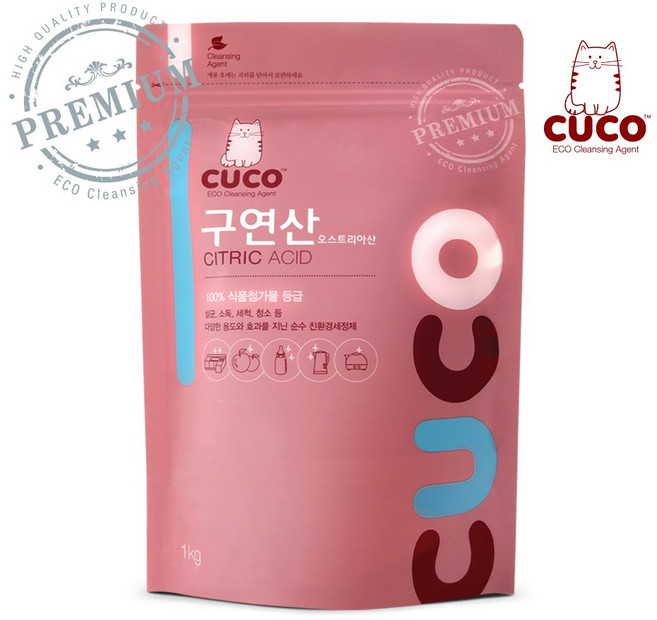 한내음 CUCO 구연산 1kg 프리미엄 오스트리아산 가습기 세척 청소 섬유유연제, 1개