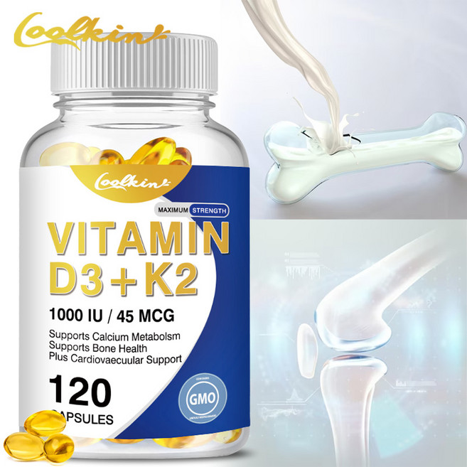 Coolkint 維生素 D3+K2 支持鈣代謝與骨骼健康, 60組