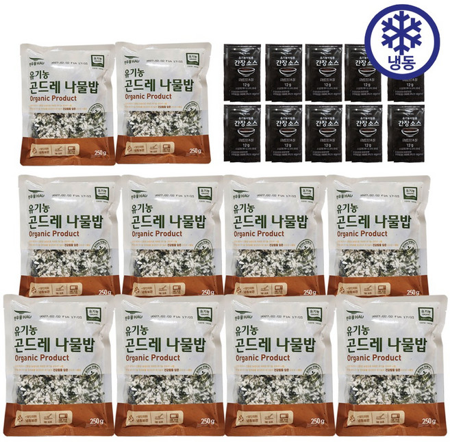 코스트코 한우물 유기농 곤드레나물밥 비빔 간장소스 포함, 10개, 262g