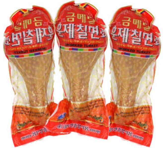 쉽쿡 금메달 훈제 칠면조다리 550G 1+1+1, 3개