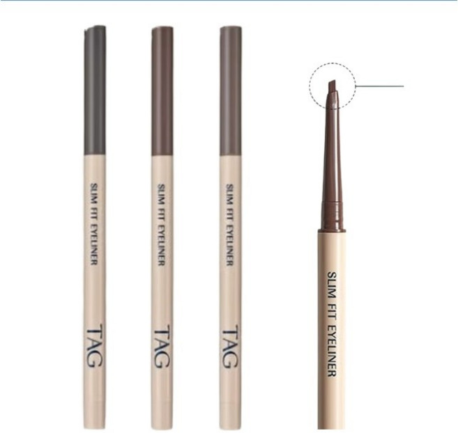 TAG 태그 슬림 핏 아이라이너, 2호 다크 브라운, 1개