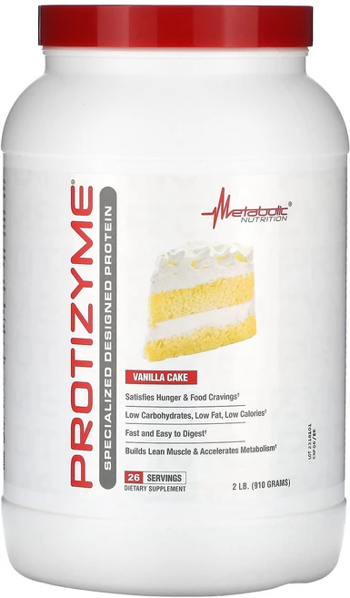 대사 영양 프로티자임 특수 디자인 단백질 바닐라 케이크 910g2파운드 메타볼릭 뉴트리션, 907 g, 910g, 1개 - 쿠팡