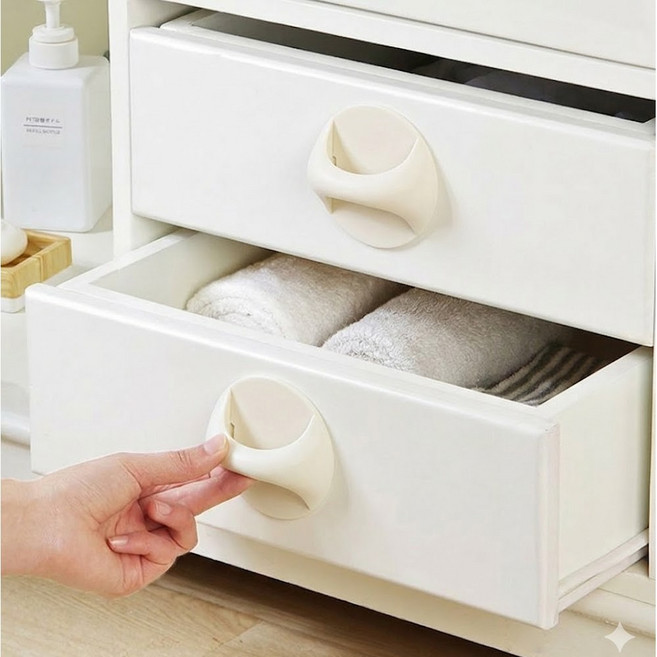 모아픽스 창문 가구 서랍 손잡이 다용도 원형 손잡이, 5개, 화이트