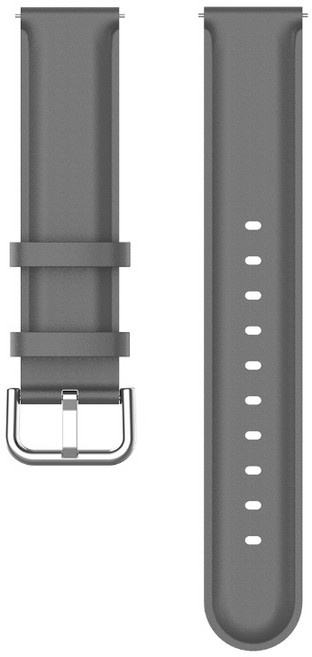 Garmin vivoactive 6 / 5 GPS 20mm 真皮錶帶, 圓尾-灰色, 1個
