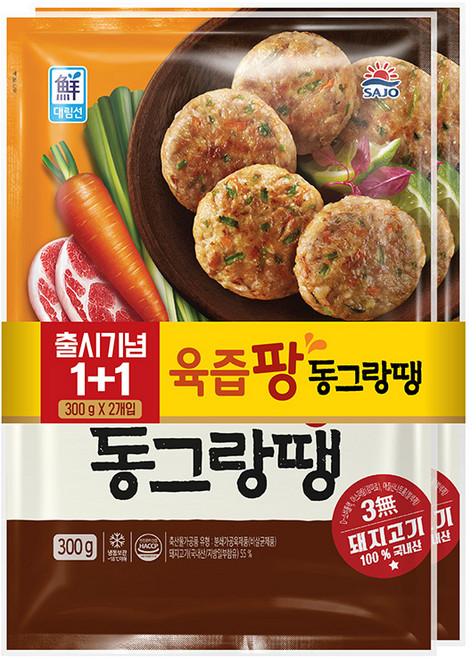 사조대림 육즙팡 동그랑땡 600g (300gx2봉), 300g, 2개