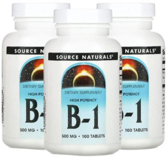 소스네츄럴스 B-1 하이포텐시 500 mg 100 정, 3개, 100정 - 쿠팡