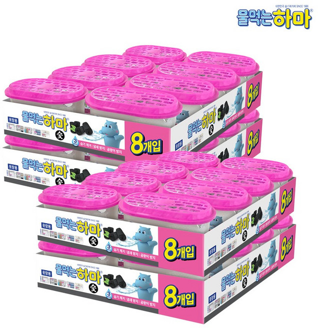 물먹는 하마 참숯 옷장용 제습제 280g x32개, 32개