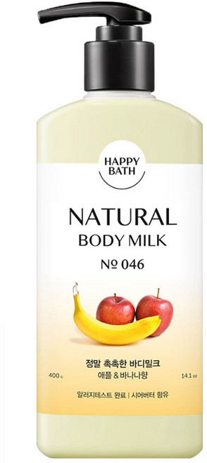 해피바스 정말 촉촉한 바디밀크 400g 과일향 바디로션, 400ml, 6개