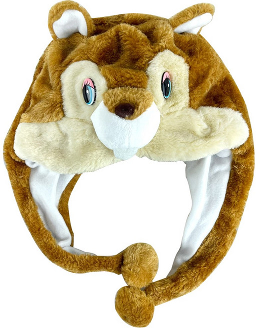 귀여운 동물 모자 코스프레 할로윈 크리스마스, 1개, 귀여운동물모자 - 다람쥐