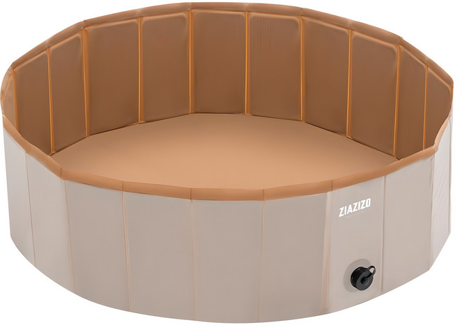 지아지조 방수 플레이매트, 베이지 + 브라운