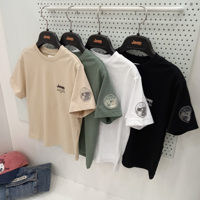 지프키즈 지도 프린트 반팔티 KQ3TSU106_GN