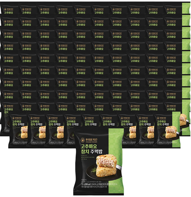 [무료배송/당일출고] 푸라닭 시그니처 소스 주먹밥 고추마요참치, 100개, 100g