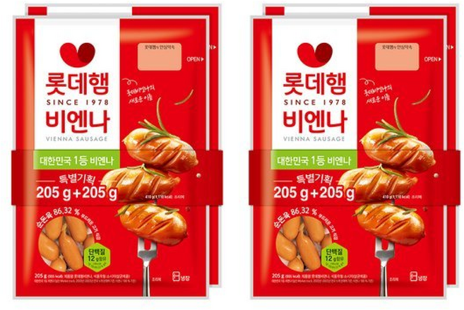 본사직영 롯데햄 비엔나, 4개, 205g