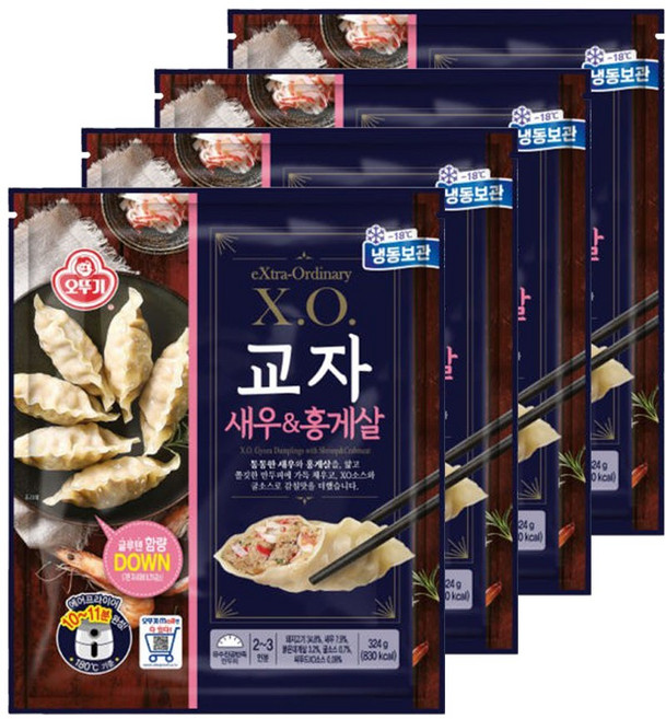 오뚜기 X.O. 교자 새우홍게살, 324g, 4개