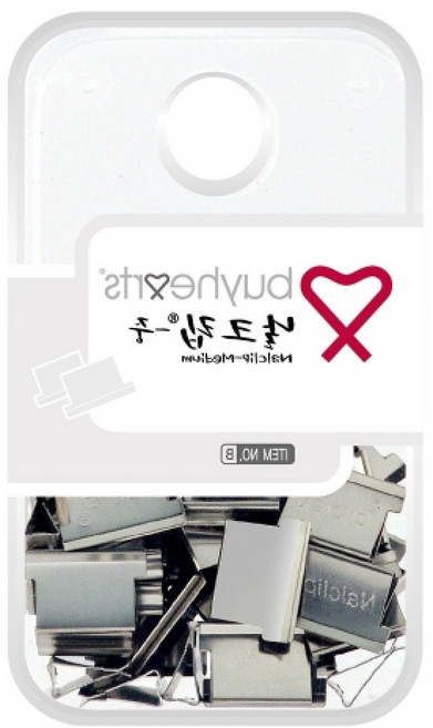 루미오라 바이하츠 실버날크립 날 40매 1개 회의자료 페이퍼클립 종이집게 보고서