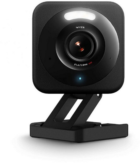 Wyze Wi-Fi 스마트 홈 보안 2K HD 유선 카메라 화이트, 블랙, 1팩