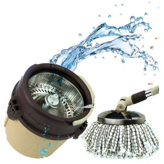 한통 통돌이 회전 청소기 극세사 대걸레 걸레2장포함